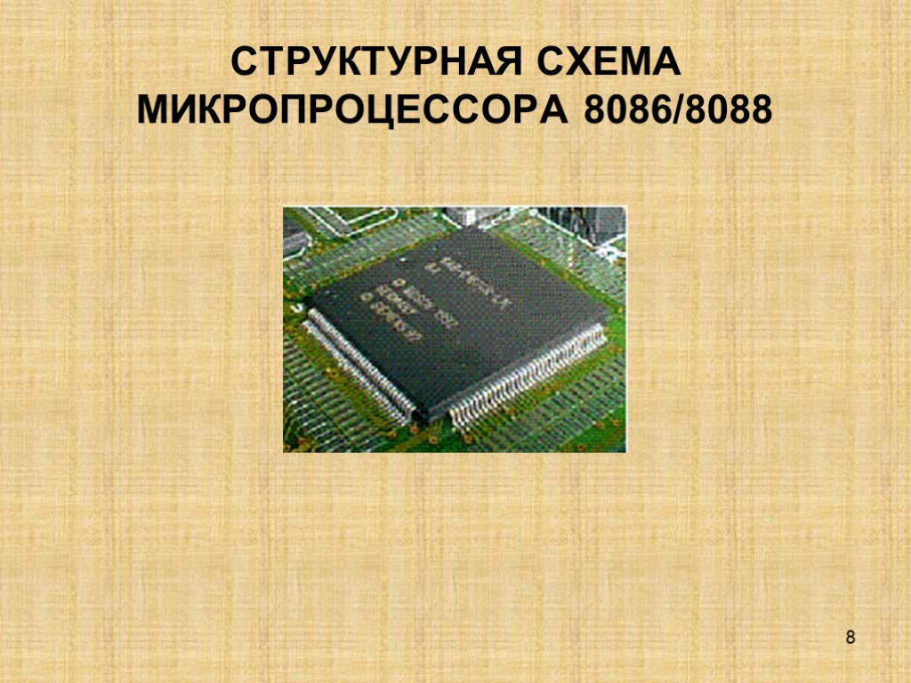 8 СТРУКТУРНАЯ СХЕМА МИКРОПРОЦЕССОРА 8086/8088